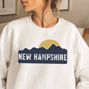 New Hampshire Sweater New Hampshire Mountain Sweatshirt New Hampshire gift sweater New England Crewneck New England Gift Outdoor Gift