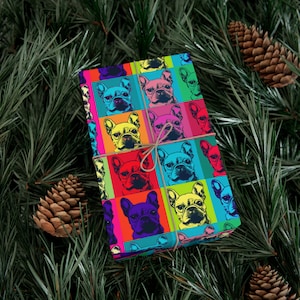 French Bulldog Wrapping Paper French Bulldog gift wrap French bulldog holiday gift wrap French Bulldog gift