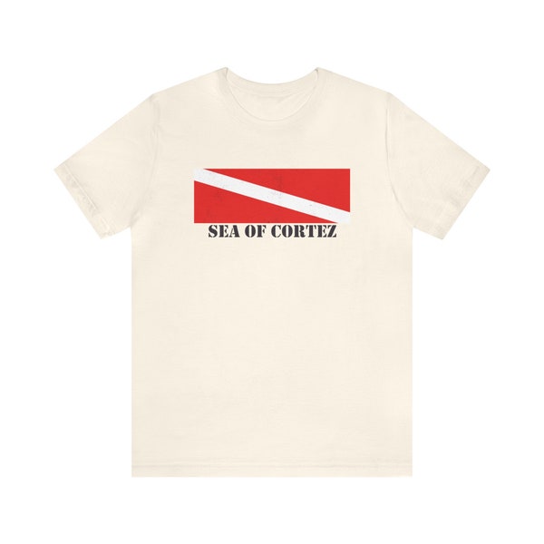 Mare di Cortez Dive camicia Mare di Cortez Dive Flag e maglietta stile Scuba Mare di Cortez magliette Penisola Baja Oceano Baja Regalo Regalo Scuba