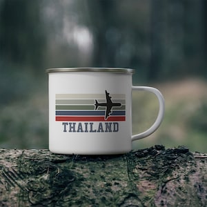Thailand Travel Mug Thailand Coffee Cup Thailand Traveler Asia Wonderlust Thailand Gift Stocking Stuffer Traveler Gift