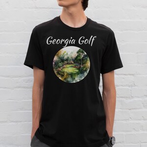 Georgia Golf Aquarell T-Shirt, Unisex Jersey Kurzarm T-Shirt, Bella & Canvas 3001 T-Shirt, T-Shirt, T-Shirt, hochwertiges Shirt