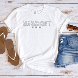 Palm Beach County Florida T Shirt, Unisex Jersey Short Sleeve Tee, Bella & Canvas 3001 Tee, T shirt, Tee Shirt, High Quality T Shirt