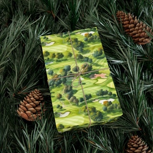 Golf Watercolor Gift Wrap Paper Golf gift wrap golf wrapping paper golf present golf dad gift