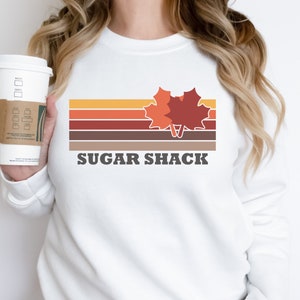 Sugar Shack Herbst Blätter Pullover Sugar Shack Crewneck Sugar Shack Thanksgiving Sweatshirt Ahornsirup Halloween Pullover Sugar Shack Geschenk
