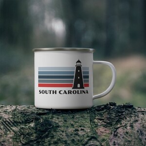 South Carolina Lighthouse Mug South Carolina Coffee Mug South Carolina Nautical theme cup Charleston Beach mug SC Gift Stocking Stuffer