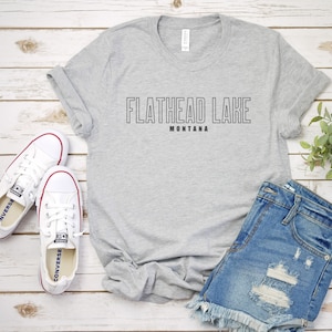Flathead Lake Montana, Unisex Jersey Short Sleeve Tee, Bella & Canvas 3001, High Quality Shirt, Flathead Lake