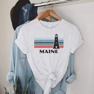 Maine Lighthouse shirt Maine T-shirt Maine Logo Tee Portland Logo Tshirt Maine Gift