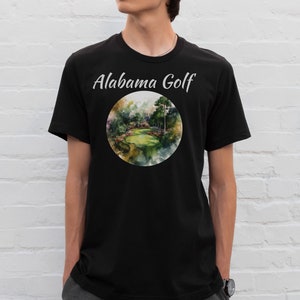 Alabama Golf Watercolor T Shirt, Unisex Jersey Short Sleeve Tee, Bella & Canvas 3001 Tee, T shirt, Tee Shirt, High Quality Shirt