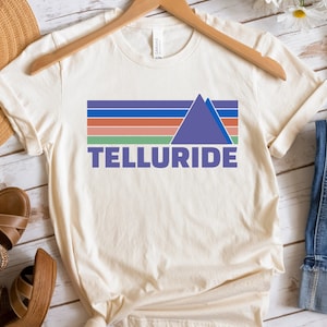 Telluride Colorado Outdoor Shirt Telluride t-shirt snowboarding tshirt Mountain theme shirt gift for her ski hiking gift for her snowboard