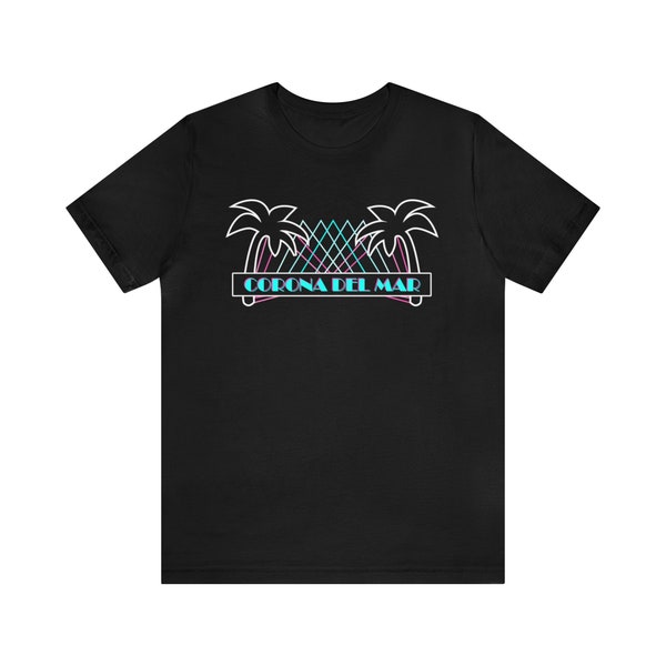 Corona Del Mar Shirt Corona Del Mar Miami Vice Style tshirt Corona Del Mar Black t-shirt California shirt California Gift Beach Gift