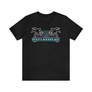 Fort Lauderdale Shirt Fort Lauderdale Miami Vice Style tshirt Fort Lauderdale Black t-shirt Florida shirt Florida Gift Beach Gift