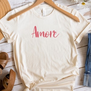 Amore Italian Shirt Love Shirt Amore tshirt Amore t-shirt Italian gift for Nonna gift Christmas gift for her Valentines gift for her