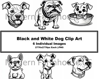 Hund Clip Art original digitaler Kunst Download von Hund Clip Art Six Pack von Clip Art Hund Bulldog Kunst Welpe Clipart digitaler Download Haustier Hund