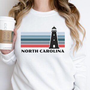 North Carolina Lighthouse sweater North Carolina sweatshirt North Carolina Beach sweater Wilmington sailing sweater North Carolina Gift