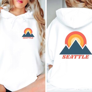 Seattle Hoodie Seattle Hooded Seattle Sweatshirt Washington Hoodie Seattle Gift Seattle Washington Hoodie