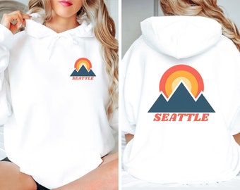 Seattle Hoodie Seattle Hooded Seattle Sweatshirt Washington Hoodie Seattle Gift Seattle Washington Hoodie