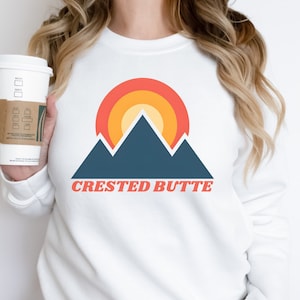 Crested Butte Sweater Crested Butte Crewneck Sweatshirt Crested Butte Winter Sweater Colorado Warm Crewneck Sweatshirt Crested Butte Gift