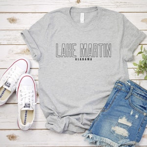 Lake Martin Alabama, Unisex Jersey Kurzarm T-Shirt, Bella & Canvas 3001, Hochwertiges Shirt, Martin Lake