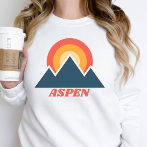 Aspen Sweater Aspen Crewneck Sweatshirt Aspen Winter Sweater Colorado Warm Crewneck Sweatshirt Aspen Gift