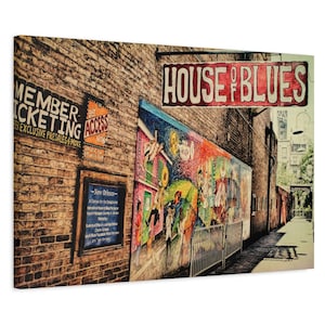 Blues Music Art, House of Blues Canvas Print, Musician Artwork, Home Decor and Gifts, Rhythm and Music Art, Music Photography, Wall Picture