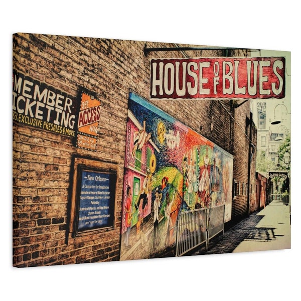 Blues Music Art, House of Blues Canvas Print, Musician Artwork, Home Decor and Gifts, Rhythm and Music Art, Music Photography, Wall Picture