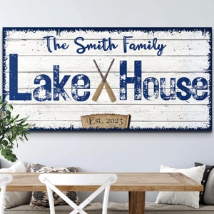 UYIKG Lake House Wall Art Decor For Summer Home Bathroom, Vintage Coastal Lake Life Decor Gift,Lake Accessories,Funny Fishing Wall Art Go