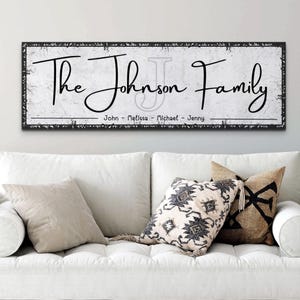 Personalized Family Name Sign, Modern Farmhouse Home Decor, Custom ...