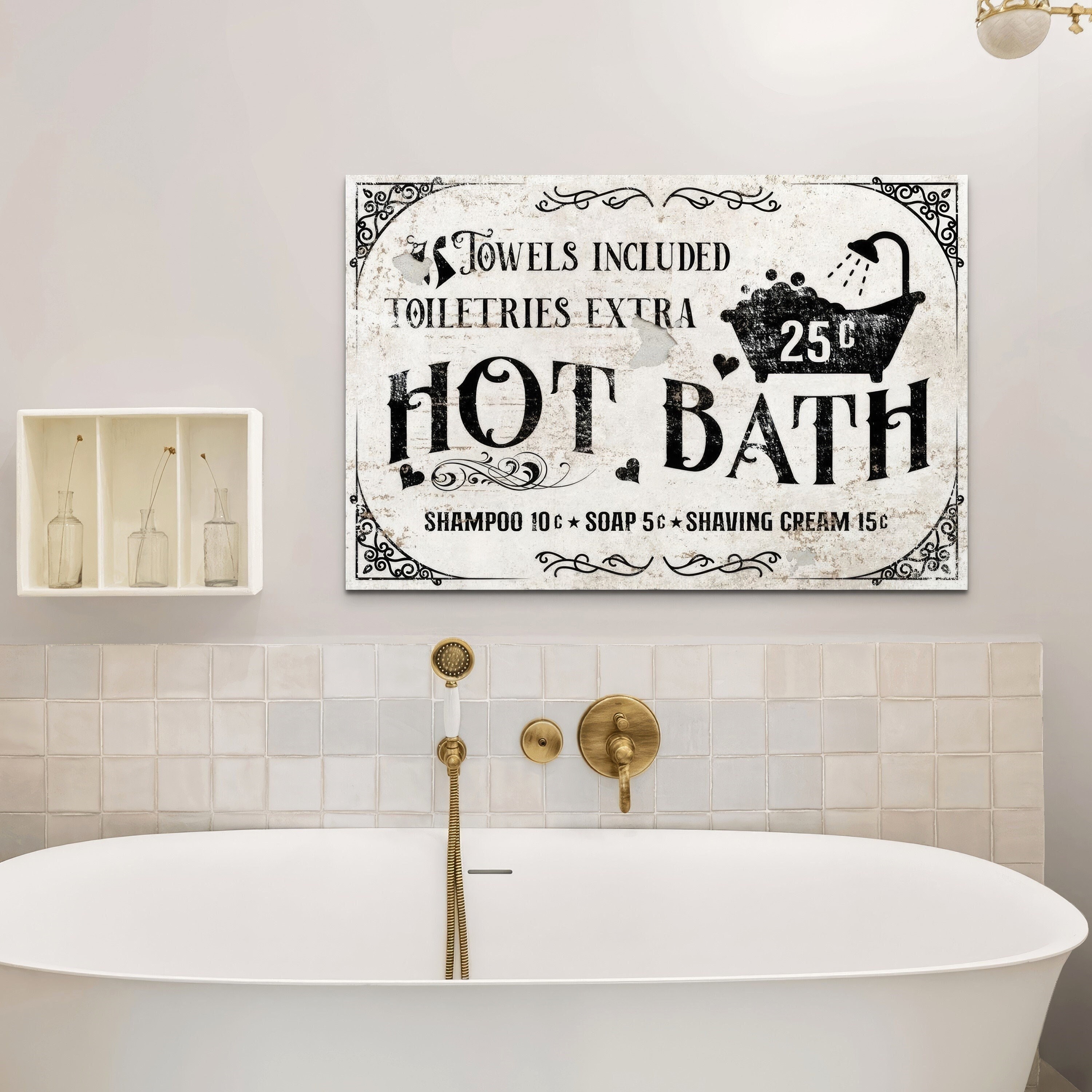 Vintage Bathtub Signs Welcome To The Hot Tub Vintage Metal Sign Wall