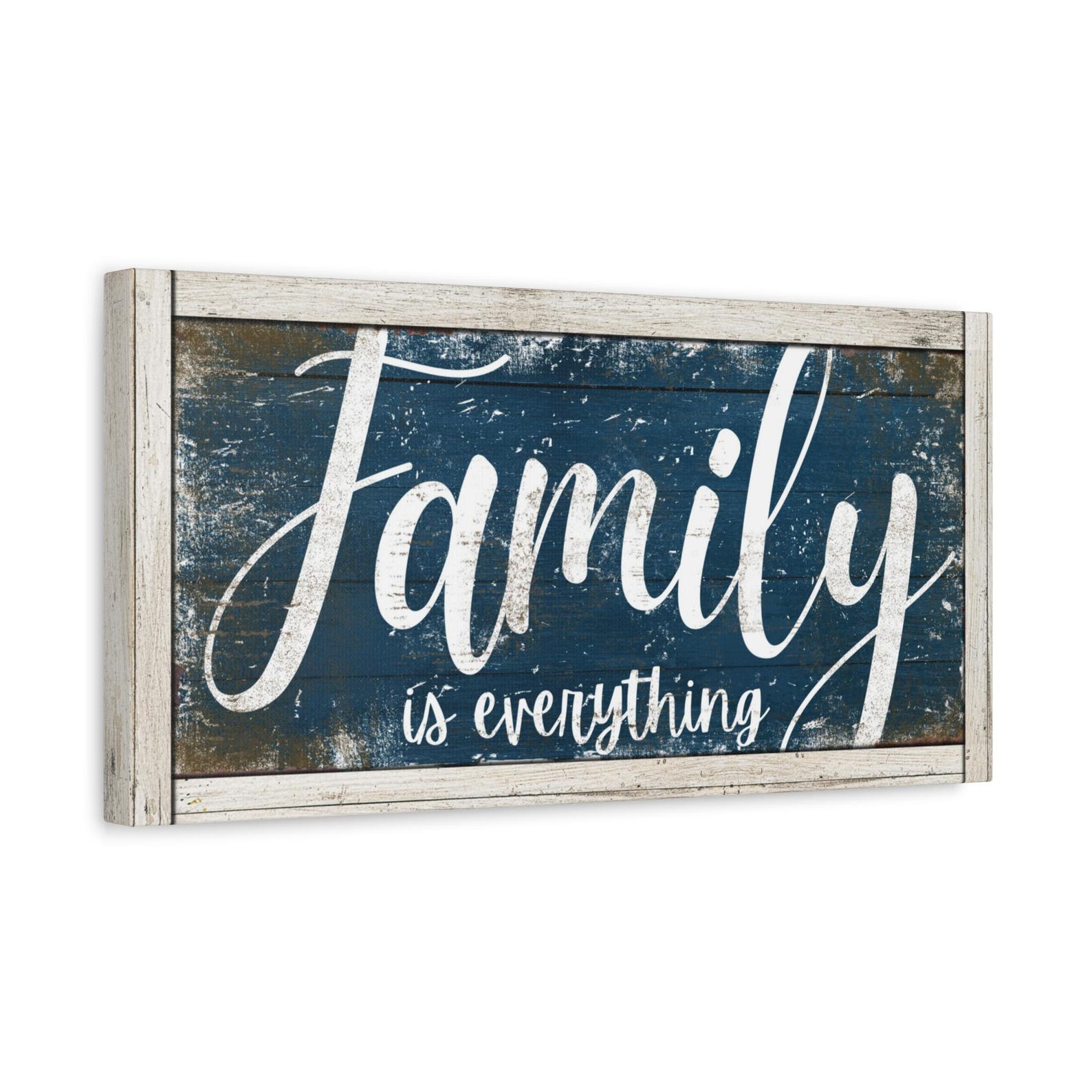 Blue Family is Everything Wall Decor, Farmhouse Quote Sign, Entry Way ...