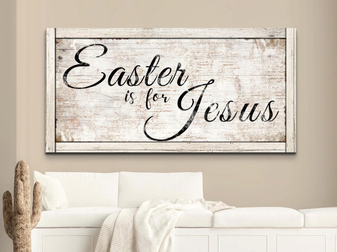 Easter is for Jesus Sign, Modern Farmhouse Religious Wall Art, Rustic ...