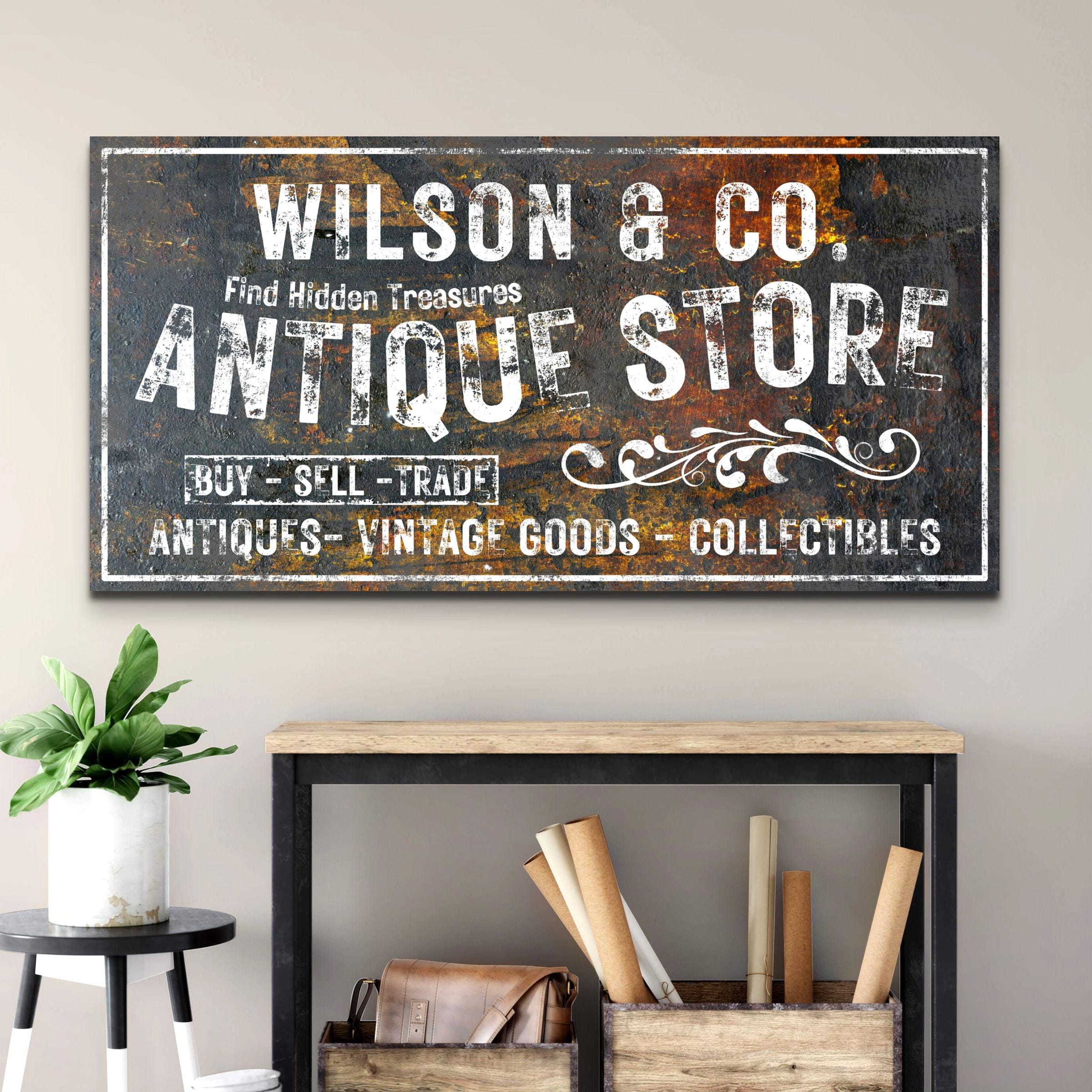 Archive Store Signage Personalized Rustic Antique Store Sign, Custom Mercantile Wall Art ...