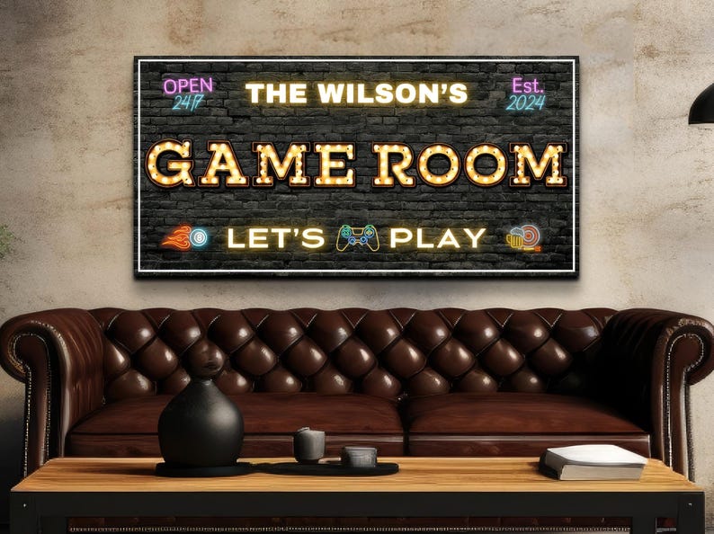 Rustic Arcade Sign Game Room Sign, Custom Arcade Decor, Personalized Billiards Wall Art ...