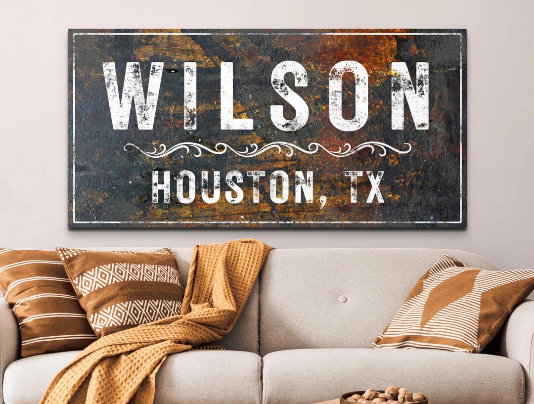 Family Name Wall Decor, Rustic Name Sign, Modern Farmhouse Wall Art ...