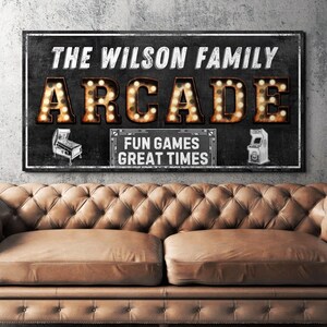 Rustic Arcade Sign Arcade Sign, Personalized Arcade Wall Art, Custom Game Room Decor ...