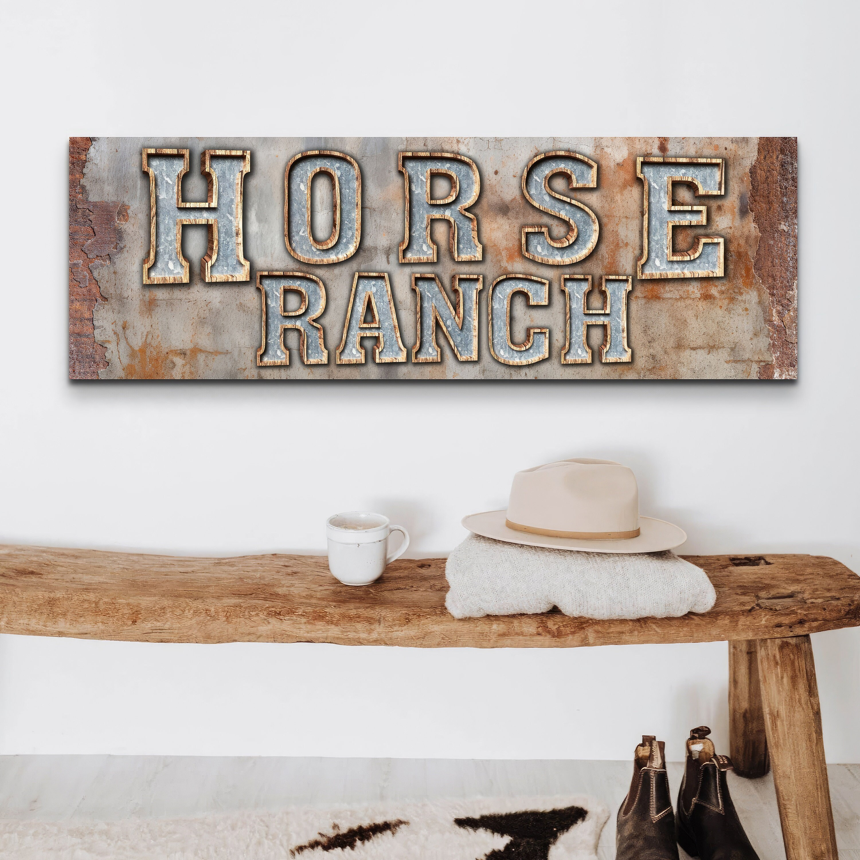 14.5 Open Road Brands Yellowstone Dutton Ranch Wooden Wall Decor Sign Lot  of 2