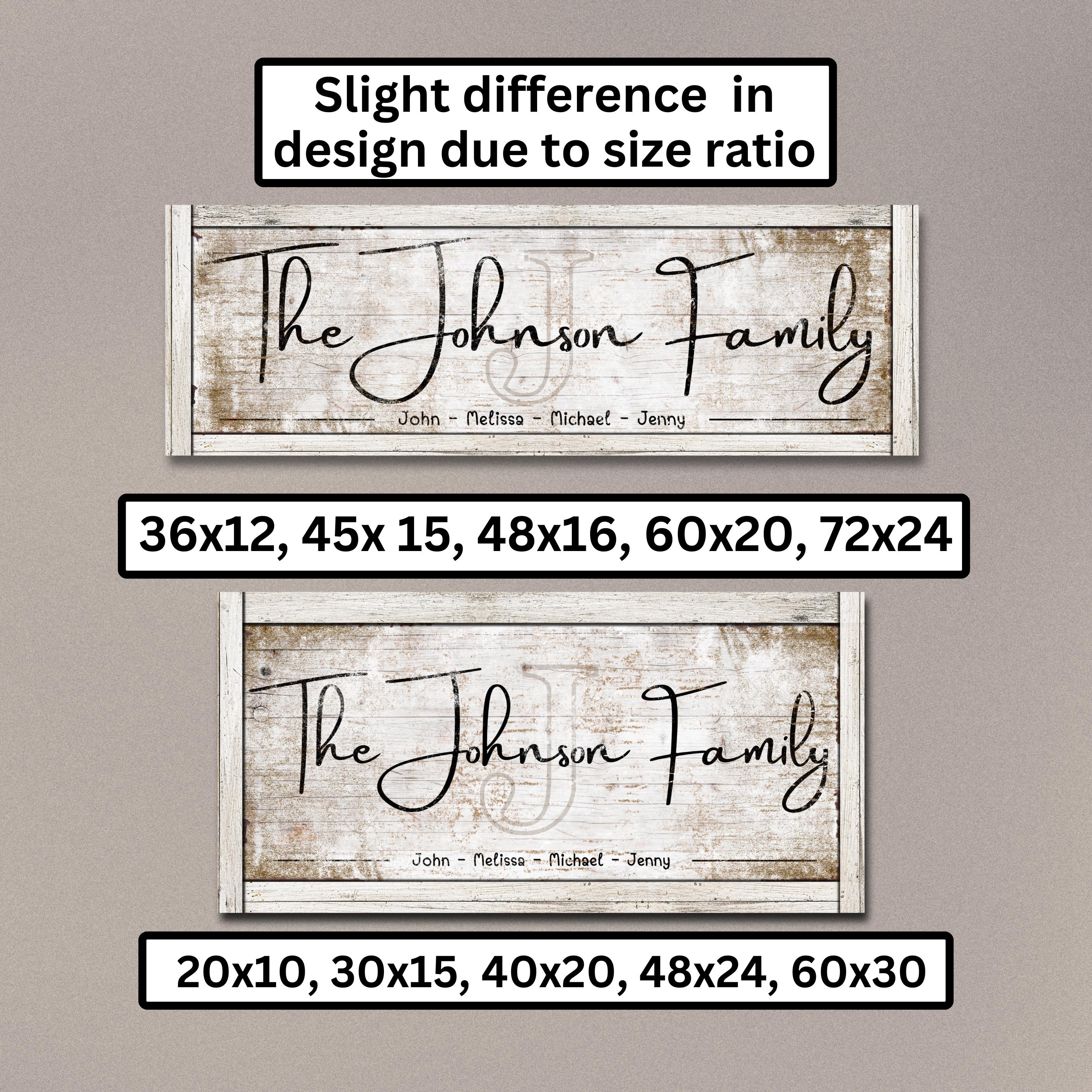 Personalized Family Name Sign, Modern Farmhouse Home Decor, Custom ...