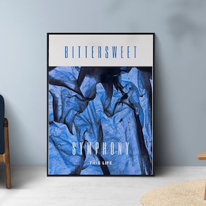 Bitter Sweet Symphony Digital Instant Downloadable Poster -The Verve Fan Art Print Home And Wall Decor For Music Lover