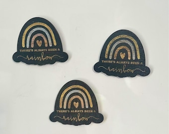 Rainbow Motivation Magnet: Engraved Wood, Daily Positivity