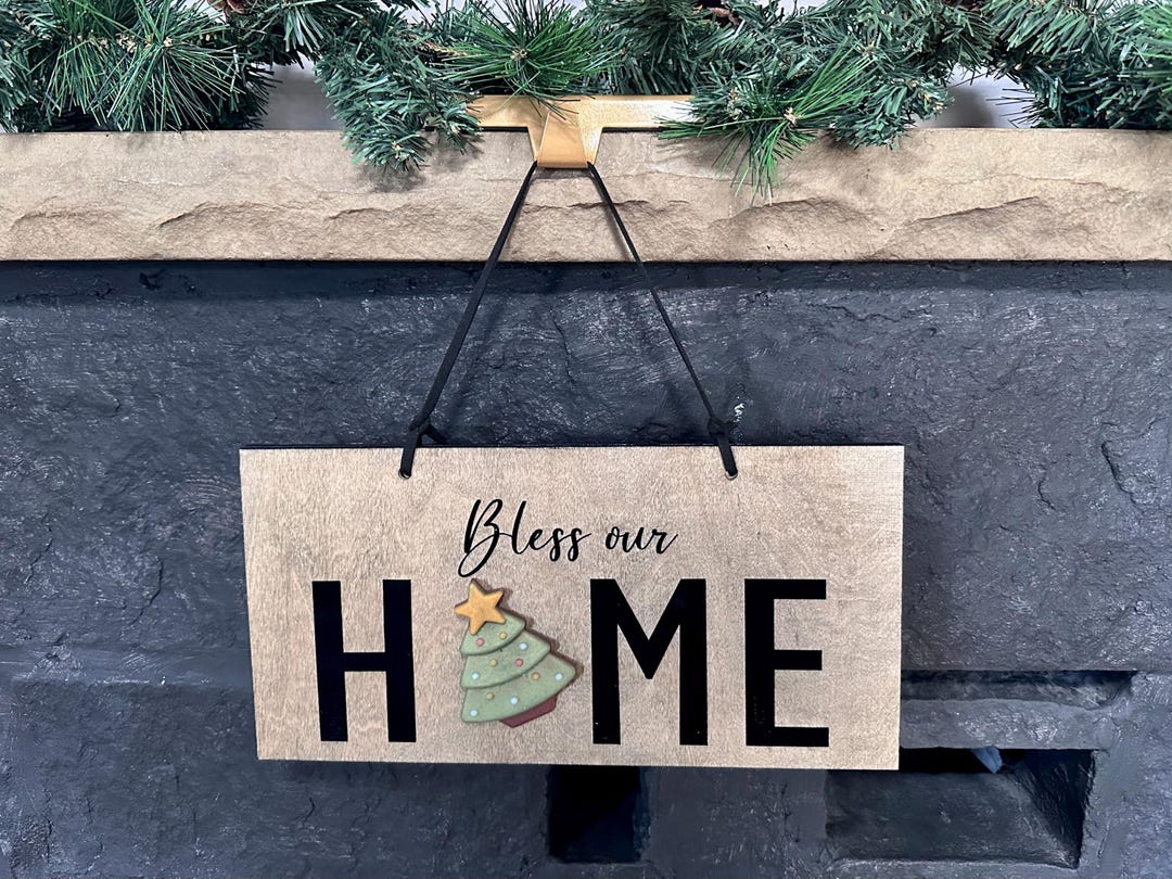 Interchangeable Home Sign: Reversible Wood Sign With Resin Magnets - Etsy