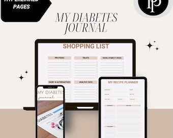 My Diabetes Journal Planner Tracker Editable Blood Sugar Tracker Printable Blood Sugar Log Diabetes Health