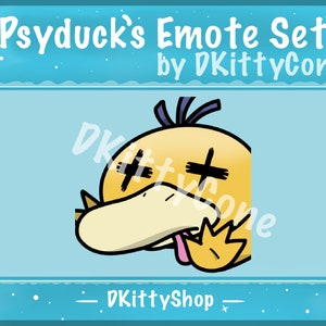 Psyduck Dead emote - cute Twitch, Kick, YouTube and Discord Emotes