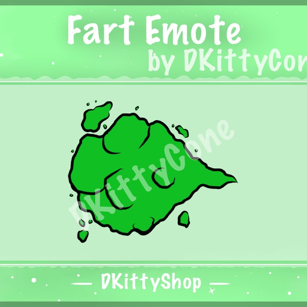 Fart cloud emote - cute Twitch, Kick, YouTube and Discord Emotes