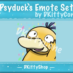 Psyduck Hype emote - cute Twitch, Kick, YouTube and Discord Emotes