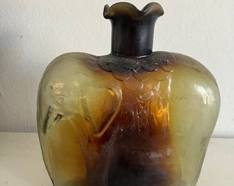 Vintage Clevinger Brothers Handblown Glass Elephant Bottle
