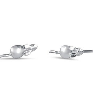 Mouse Earrings, Cute Little Mouse Stud Earrings, Cute Fun Quirky Animal Jewellery, Animal Lover Gift, Handmade Jewelry, Rat Stud, Gifts