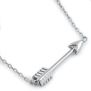 Sterling Silver Arrow Necklace: Minimalist Jewelry