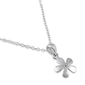 Silver Flower Necklace|Blossom Necklace|Small Flower Pendant Necklace|Dainty Delicate Floral Charm Botanical Nature Everyday Jewelry Gift