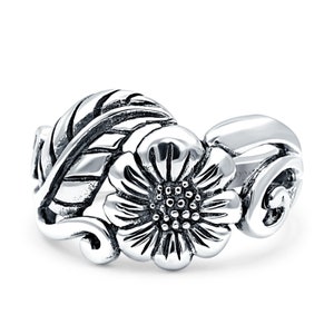 Sunflower Ring- Sterling Silver Sunflower Ring - Flower Band- Summer Ring- Flower Ring- The Original Sunflower Ring, Boho Ring, Dainty Ring