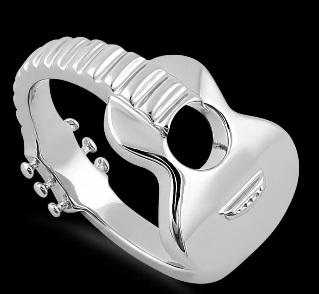 Guitar Ring- Acoustic Ring- Musical Ring- Minimalist Rings- Stacking ...