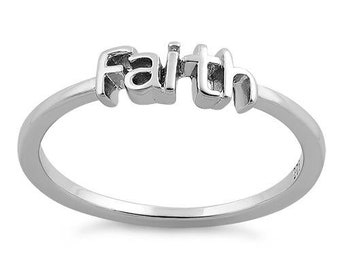 Silver Faith Ring, Inspirational Jewelry , Perfect Gift of Affirmation and Love, Faith Jewelry, Gift for Her, Gift ring, Gift Ring for women